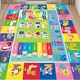 Kids Play Rug for Baby Play Mat for Floor, 78.7 x 59 Inches Kids Rugs for Playroom, Playtime Collection ABC, Numbers, Animals, Month, Season Educational Area Rug for Kids Room Classroom