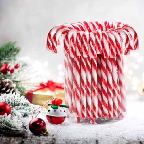 Christmas Candy Canes 50 Count, Peppermint, Individually Wrapped Dye Free | Bulk Christmas Candy Canes, No Red Dye – for Stocking Stuffers, Gift Bags & Hot Cocoa - image 6