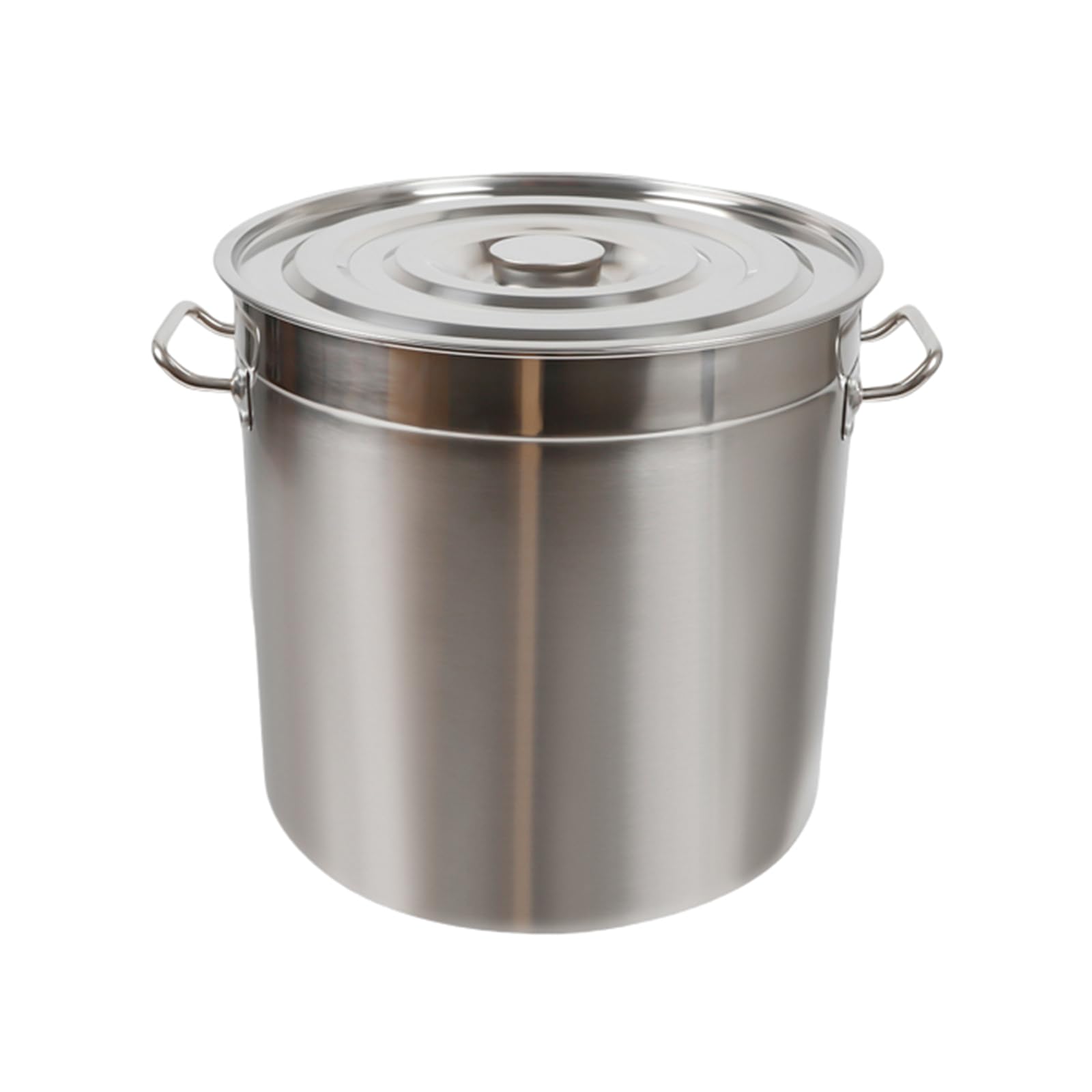 Jumbotopf mit Deckel 35 L/35cmx36cm, Edelstahl Kochtopf groß, Gemüse Suppentopf, Gastronomie, Silber