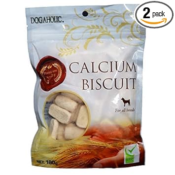 Dogaholic Calcium Biscuit Dog Treat 180 g Each Pack of 2