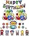 smileh Superhelden Deko Geburtstag Marvel Luftballons Superheld Alles Gute zum Geburtstag Girlande Avengers Kuchendeckel für Kinder Geburtstags Party Decoration
