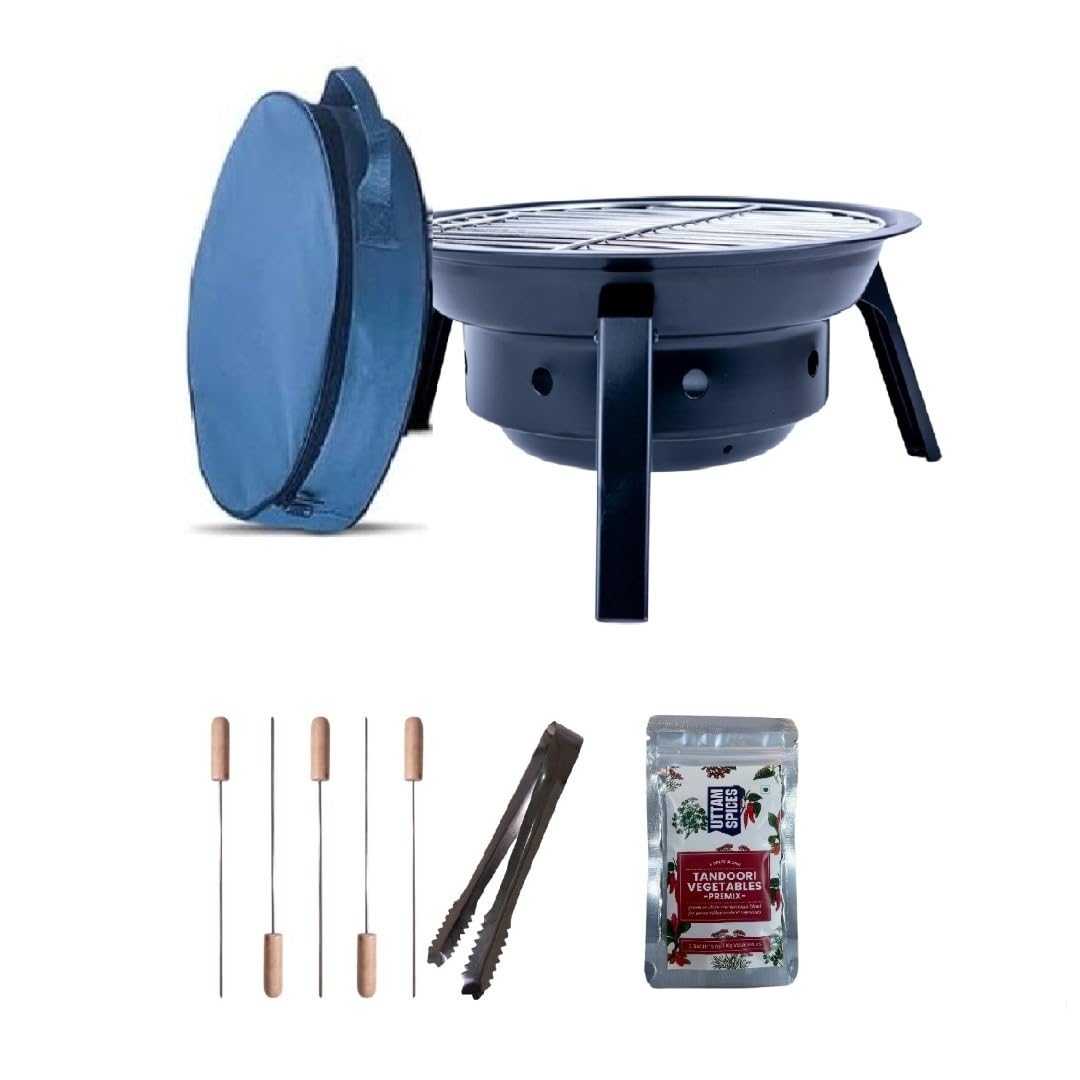 Finiky FoldGrill Foldable Barbeque Grill with Accessories for Home | Portable barbeque, Easy to Assemble, Heat Resistant, Anti Rust | Charcoal Griller BBQ With Premium Accessories. (B0D6BFGHX7) Amazon Price History, Amazon Price Tracker