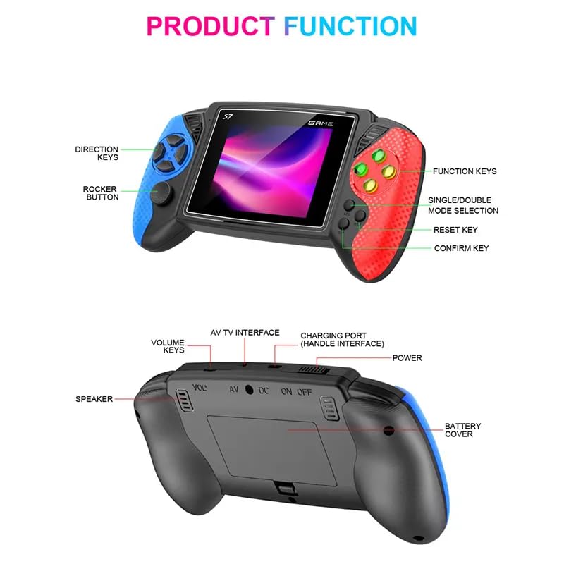 Image of TOYTONIC Portable Retro Handheld Game Console for Kids | Classic Gaming with Preloaded 620 Games | 3.5 inch Color Screen, Built-in Power Cell, TV Output | Video Games Player for Boys & Girls
