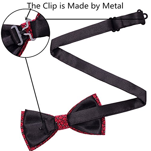 Image of AUSKY 8 PACKS Elegant Adjustable Pre-tied Bow Ties for Men Boys (1&4&5&6&8 Pack for option)