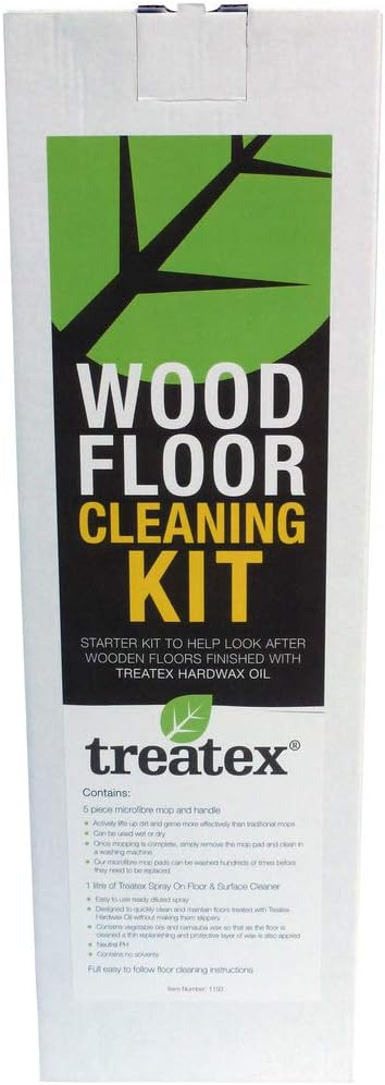 TreatexWood Floor Cleaning Kit 1193 - Contains Mop-Handle/Spray on Floor Care