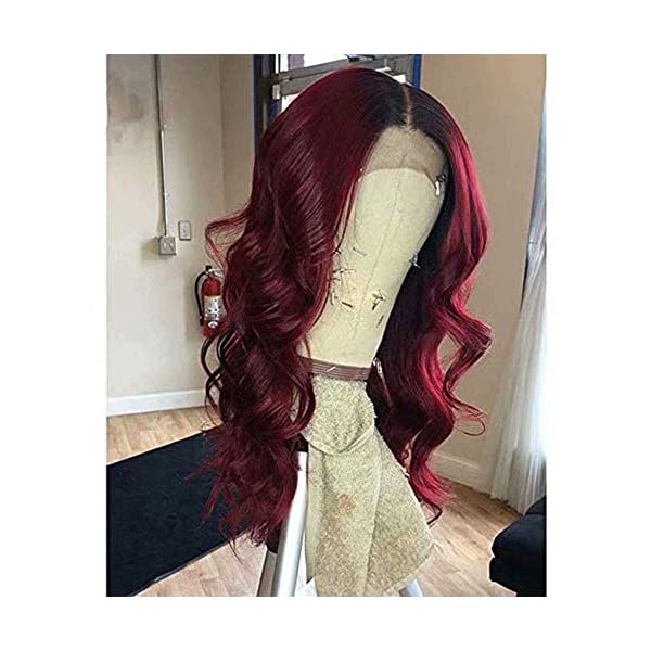 QUINLUX Wigs HD Invisible 360 Body Wave Lace Front Human Hair Wigs Pre plucked for Woman Ombre Color 1b/99j Glueless…