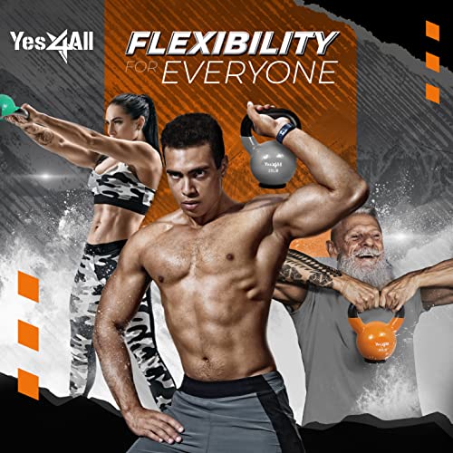 Image of Yes4All Kettlebells Rubber Base, Kettlebell Set for Women, Strength Training Kettlebells Weights (10-65 lbs)