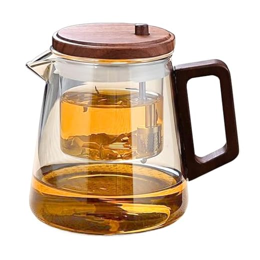 Teapot Filtro – Tena di Glan Condo Condo Contra Conterillas, Manusa Ingani Hergomica, Resistencia Resistente Resistente Del Tea Potta Elegante Té En Floración Para Trabajo, Salón, Cocina En Casa O