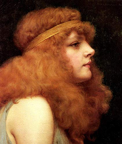 Peinture à l'huile sur toile néoclassique de John William Godward peinte à la main