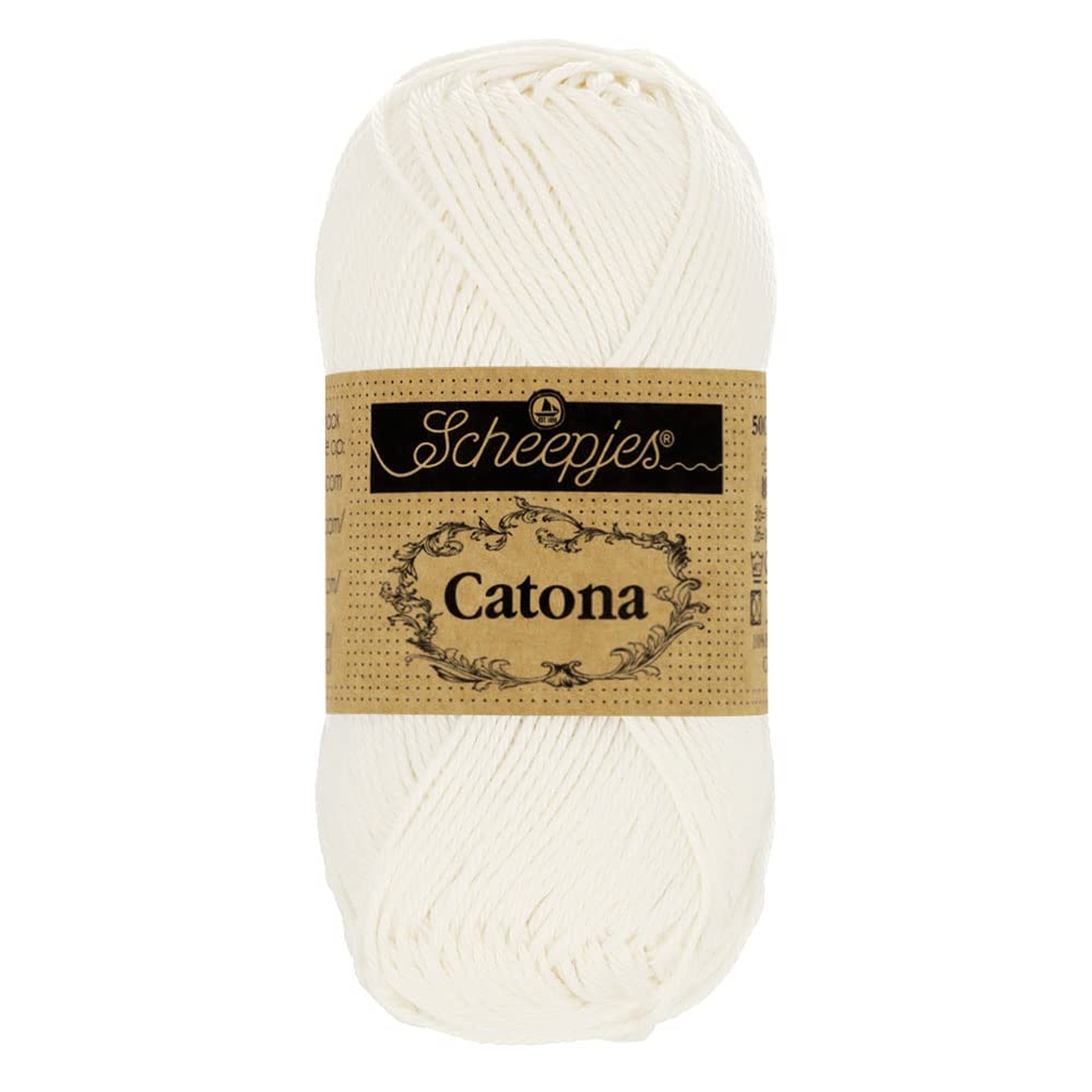 Scheepjes Catona 105 Bridal White Yarn - 1x100g