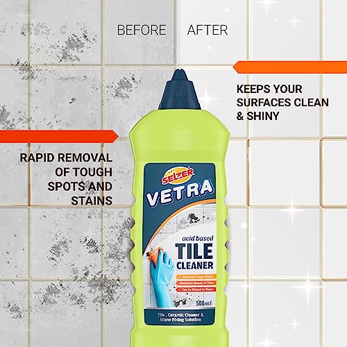 Image of Selzer Vetra Tiles Cleaner Liquid |Clean All Purpose Tile, Floor & Wall Cleaner 500 ml, Bedroom & Bathroom Floors, Removes Grease, Dirt & Tough Stains|Kills 99.9% Germs|Pack of 1