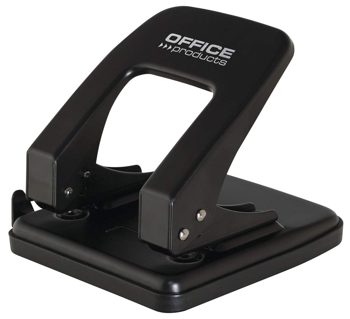 OFFICER PRODUCTS Perforadora Metálica de 2 Agujeros de productos de oficina perforadora de hasta 40 hojas de metal negro/accesorios de oficina pequeños/tipo