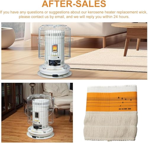 seork KW23MH-I Replacement Wick Fits for Dyna-Glo Kerosene Heater Wick, Replacement Kerosene Wick, White