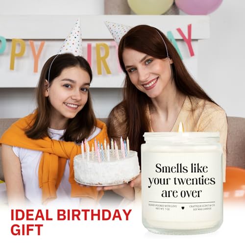 Craftique 30th Birthday Gifts for Women Men, Thirty Birthday Candle, 1996 30th Birthday Decorations for Her Him, 30 Year Old Bday Gifts for Friend, Sister, Wife, Husband, Handmade, 7oz