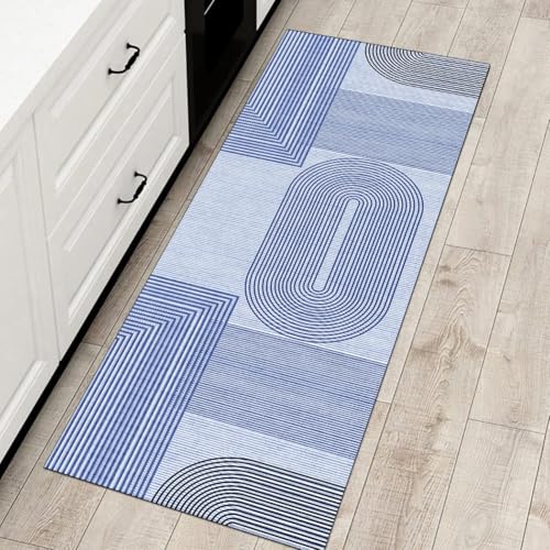 Alfombras modernas para pasillo lavables con base de goma segura 6