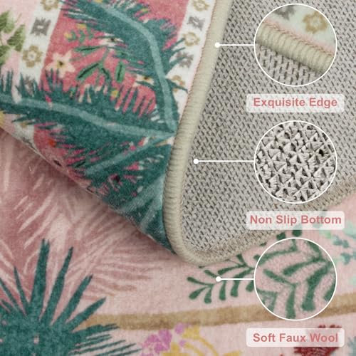 Tapete de entrada con diseño animal print rosa Rugalia 2x3 miniatura 2