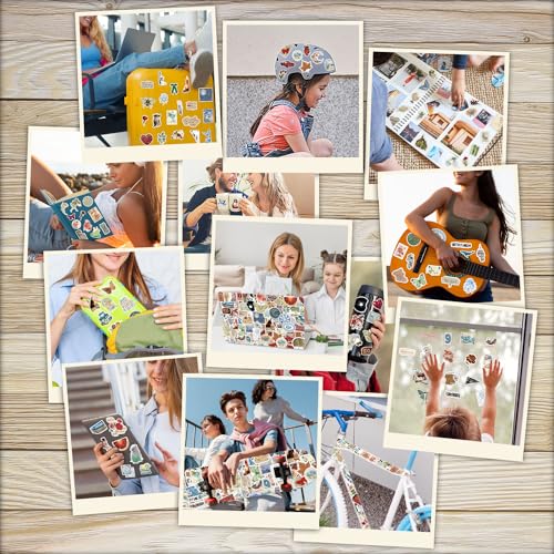 Image of Vintage Stickers 200 Pcs Cute Aesthetic Retro Sticker Pack, Waterproof Vinyl Stickers for Water Bottles Laptop Scrapbooking Journaling MacBook Suitcase Guitar Notebook Diary Skateboard Scooter etc