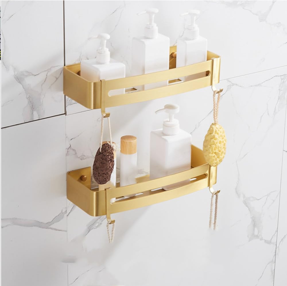 Juego de accesorios de baño cepillados, estante esquinero, soporte para papel higiénico, soporte para cepillo de inodoro, estante cuadrado, kit de accesorios de baño