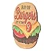 Enjoy Our Burgers Embossed Metal Sign - Vintage Diner Burgers Sign for Kitchen or Man Cave - Best in Town