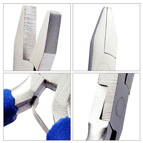 Speedwox Mini Flat Nose Pliers 3 Inches Precision Jewelry Making Plier Duckbill Pliers Wide Flat Jaws Small Hand Tools Professional Fine Pliers Diy Craft Beading Hobby Wire Work #TOP3