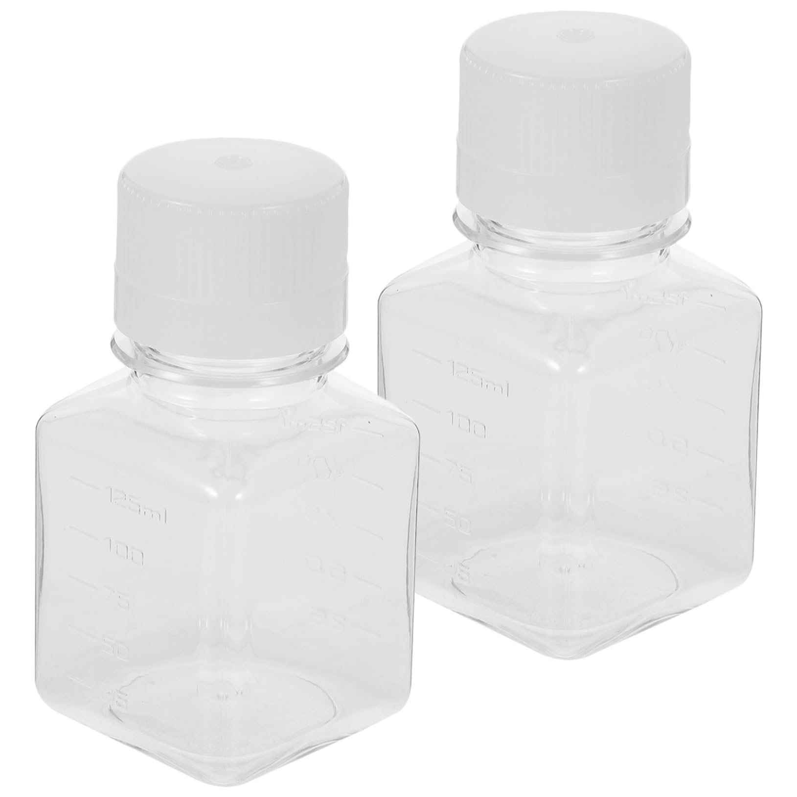 KICHOUSE 2 Pack Plastic Serum Bottles 125ml Bottle Lab Sample Storage Narrow Mouth