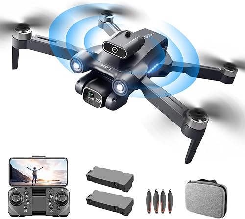 Miniatura 1 de OBEST Mini dron con cámara HD ajustable de 1080p, dron motor sin escobillas, evitación activa de obstáculos, posicionamiento de flujo óptico,