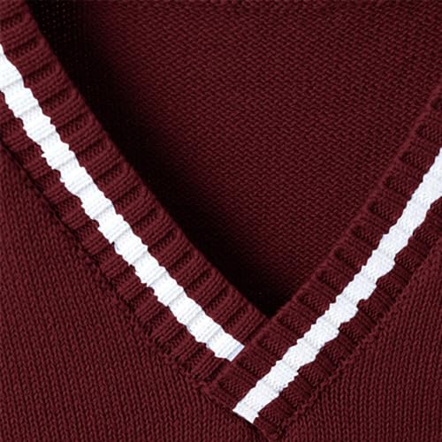 Teen Girls Boys V Neck Sweater Vests School Uniform Sleeveless Knit Vest Kids Fall Winter Cotton Casual Loose Comfy Outfits4