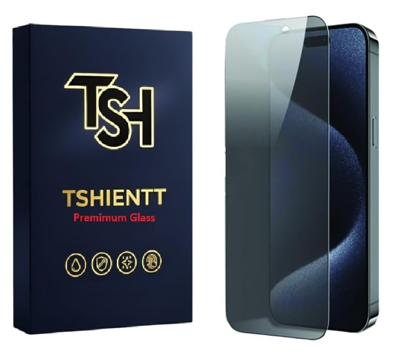 Image of Privacy Tempered Glass Screen Protector Compatible for iPhone 15 Pro with Edge to Edge Coverage - Case Friendly, Anti-scratch [Pack of 1] [Privacy]