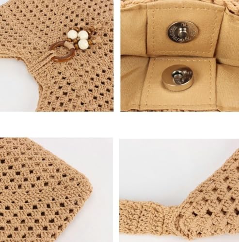 Bolso Hobo de Paja Trenzada para Mujer miniatura 2