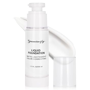 50ml Clown White Liquid Foundation for Halloween,White Face Paint Waterproof Foundation for Skeleton Goth Vampire Joker Ghost Mime Gothic Base,Pale Face Makeup for Cosplay
