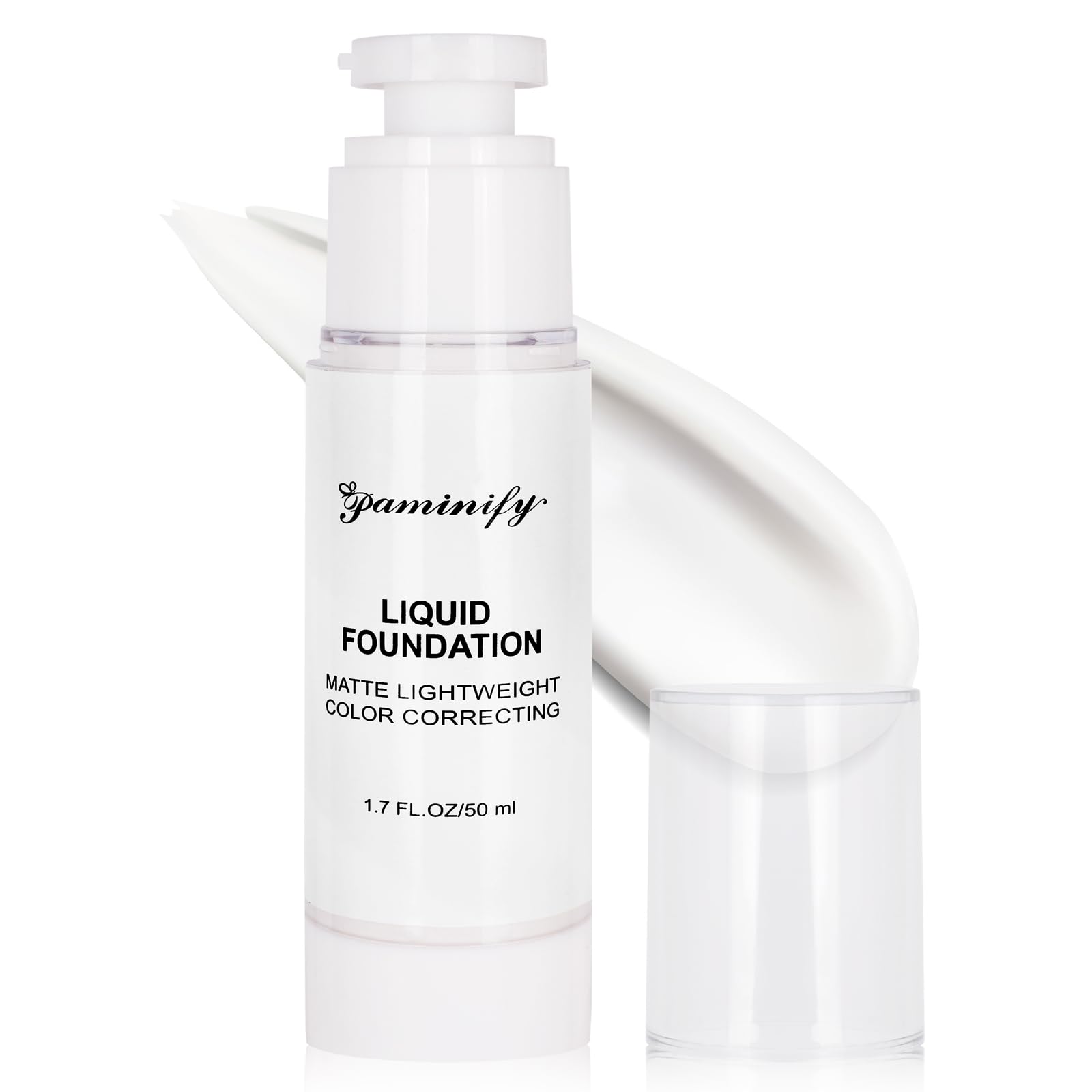 50ml Clown White Liquid Foundation for Halloween,White Face Paint Waterproof Foundation for Skeleton Goth Vampire Joker Ghost Mime Gothic Base,Pale Face Makeup for Cosplay