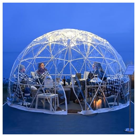 Garden Dome Bubble Tent 12ft Screen House Room, Outdoor Igloo Dome for Winter Greenhouse Camping Tent for Backyard Patios, Gazebo Canopy Tent Dining Sun Shade Shelter