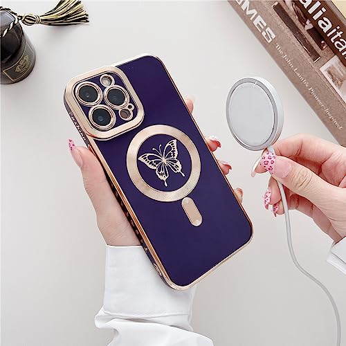 Coque iPhone 14 Pro Max aimantée protection intégrale design carré papillon - 2