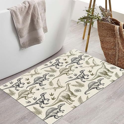Tapis cuisine devant evier antidérapant lavable style dinosaures - 3
