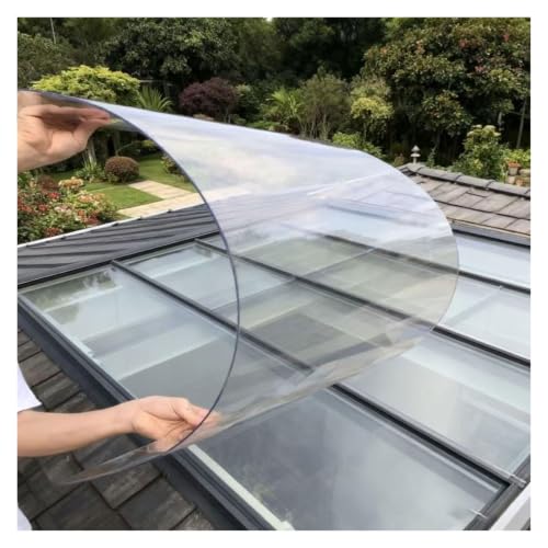 Uralita Transparente, Planchas Transparentes Tejados Protección Resistente para Jardines, Marquesinas, Pabellones e Invernaderos(1x2m/3.3x6.6ft)