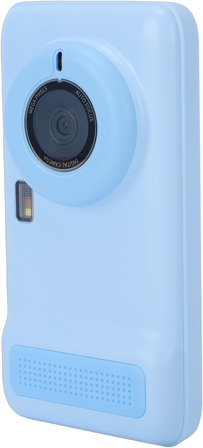Jectse AI Kids Camera, 2MP 5MP Dual Lens Object Recognition Voice Dialogue 4 Inch Screen Digital Camera MP3 Player, with 16GB Storage 2000mAh Battery, for Boys and Girls Aged 4 to 12 (Blue)