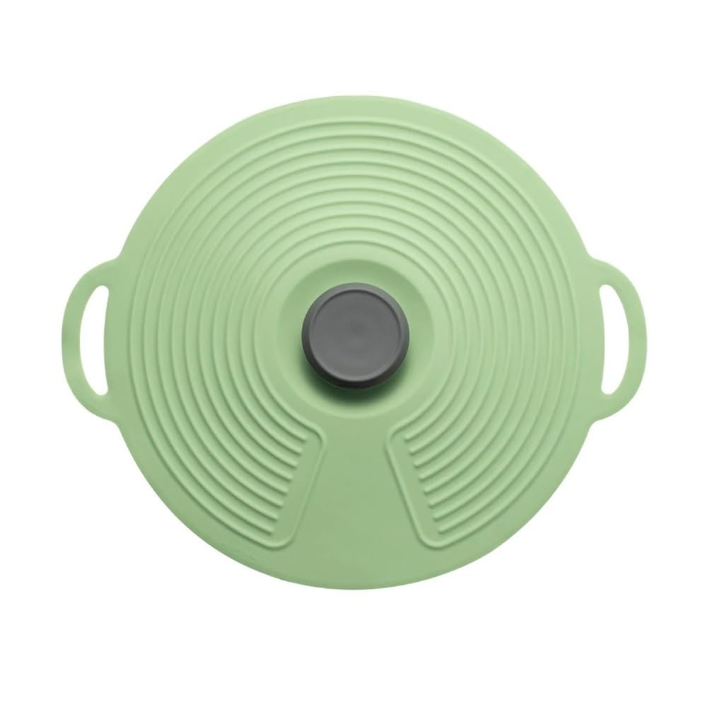 2Pcs Flexible Reusable Silicone Stretch Seal Lids - Universal Airtight Food Covers for Bowls, Pots, and Pans to Keep Food Fresh(Green,28cm)