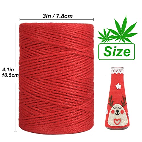 Image of Vivifying Red Twine, 656 Feet 2mm Christmas Twine String for Gift Wrapping, Crafts, Packing and Decoration