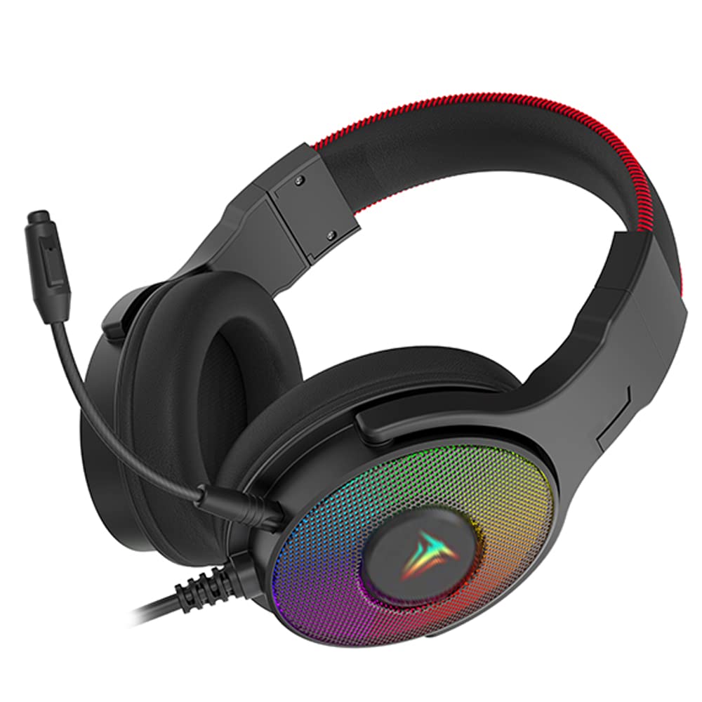 BERSERKER Casque Gaming USB 7.1, Microphone Détachable, Haut-parleurs 50 mm, Câble 2,1 m, Noir