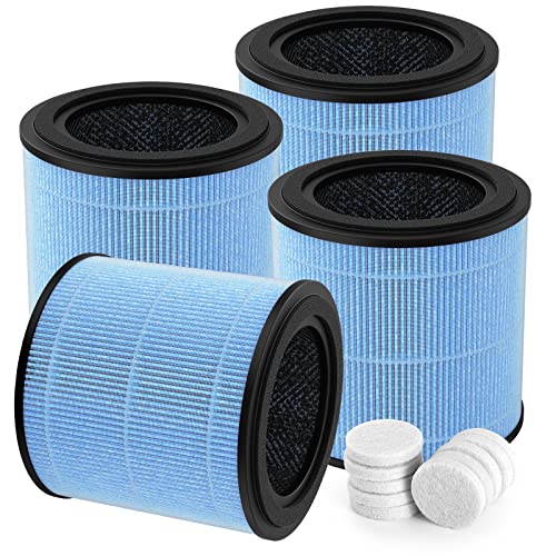 Breabetter AP0601 True HEPA Ersatzfilter, kompatibel mit AIRTOK AP0601 Luftreiniger, Teilenummer AP0601-RF, 4-stufige H13 True HEPA-Filter (4er-Pack)