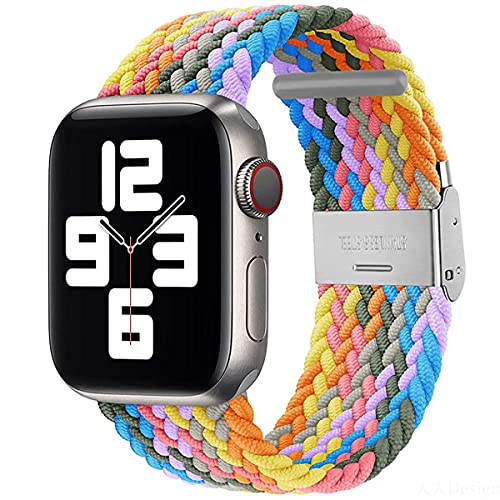 ANVEY Apple Watch バンド 44mm 40mm アップルウォッチ バンド 編組シングルターン編組ストラップ スポーツストラップと互換性があります Apple Watch Series 6/5/4/3/2/1/SE対応 38/40mm