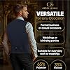 Oliver George Men’s Solid Color Suit Vest Formal T... #4