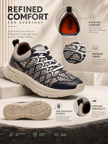 Image of HOS Mens Sports Shoes | Lightweight Running Shoes for Men | Breathable and Comfortable Footwear and Training