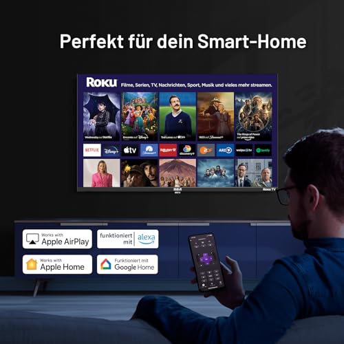 RCA Smart TV 24 Zoll Fernseher(Roku TV) HD Ready Triple Tuner Apple TV+ Netflix Disney+ YouTube Prime Video USB HDMI WiFi – Bild 6