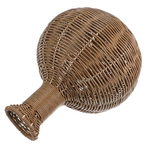 Cabilock Jarrón De Rattan para Flores Secas Decorativo y para y Resistente y Estilizado Diseño Rústico y Elegante para