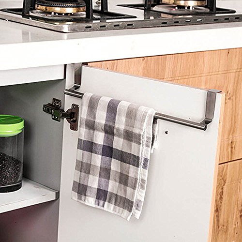 Over Door Towel Rack Bar Hanging Holder Bathroom Kitchen Cabinet Shelf Rack
