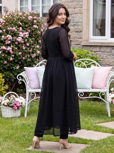 Image of INDO ERA Women's Pure Cotton Embroidered Thread Work Kurta & Pant with Dupatta Set (IEAI13046)