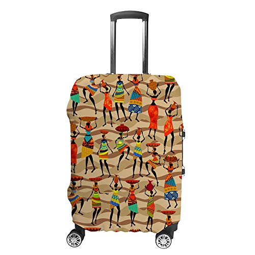 Housse de valise femme africaine CHEHONG en polyester élastique lavable pour bagages 18 à 32 pouces