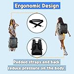 Bird Carrier Backpack-Parrot Travel Cage with 2PCS Perch and Food Bowl, Stainless Steel Tray (Charcoal Gray, Small to Medium Birds) - Image 4