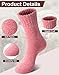 Loritta 5 Pairs Womens Vintage Style Winter Warm Thick Knit Wool Cozy Crew Socks,Free size,Multicolor